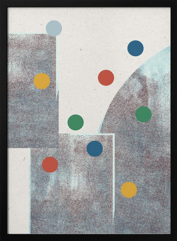 Geometric Play | Poster - Black Metal Frame Interior