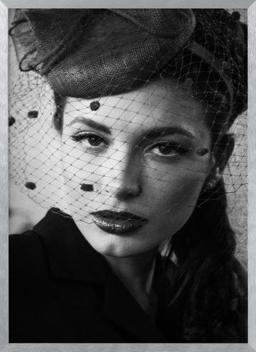Classic Veiled Gaze | Poster - Silver Frame Interior