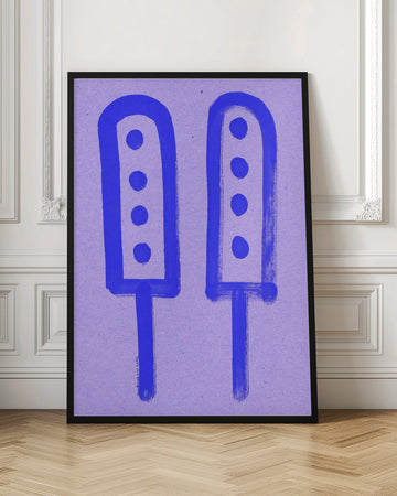 Retro Blue Ice Pops | Poster - Room Interior 1