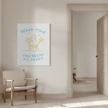 Beach Time Island Heart | Canvas - Room Interior 1