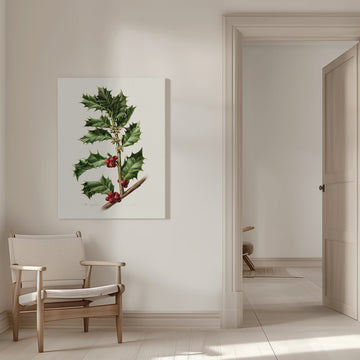 Festive Holly Berries | Canvas - Room Interior 1