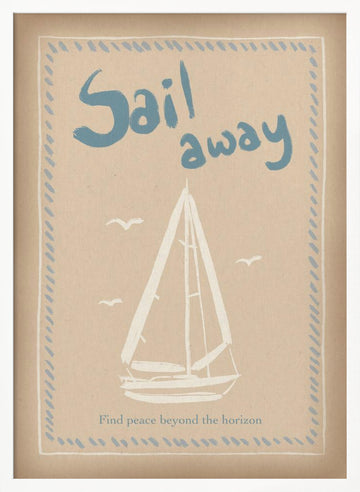 Sail Away Serenity | Poster - White Frame Interior