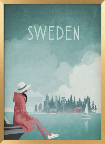 SWEDEN.png | Poster - Gold Frame Interior