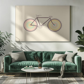 Colorful Retro Bike | Poster - Room Interior 1