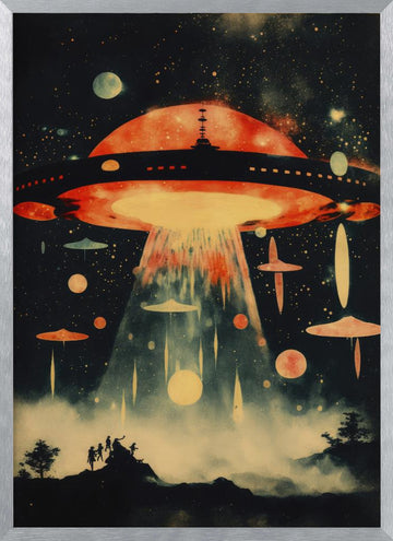 Galactic Arrival | Poster - Silver Frame Interior