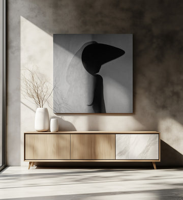 Elegant Hat Shadow | Canvas - Room Interior 2