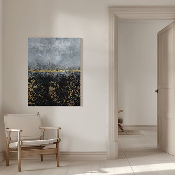 Golden Horizon Abstract | Canvas - Room Interior 1