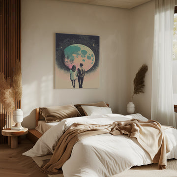Lunar Lovers' Journey | Canvas - Room Interior 2
