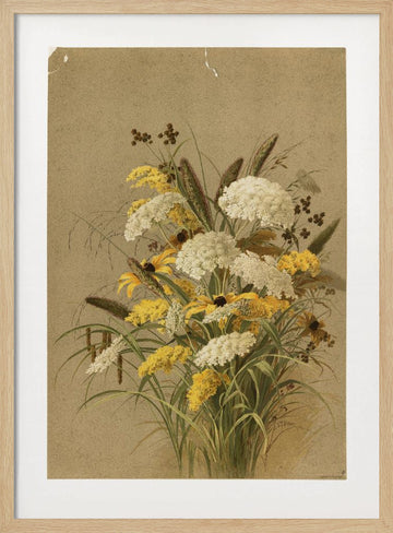 Hemlock, Ox Eye Grasses and Golden Rod | Poster - Wood Frame Interior