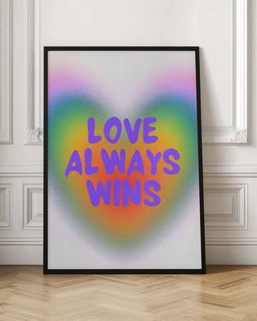 Love Always Wins Rainbow Heart | Poster - Room Interior 1