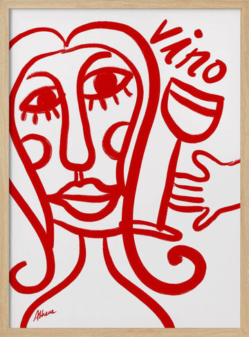 Vino Tinto | Poster - Wood Frame Interior