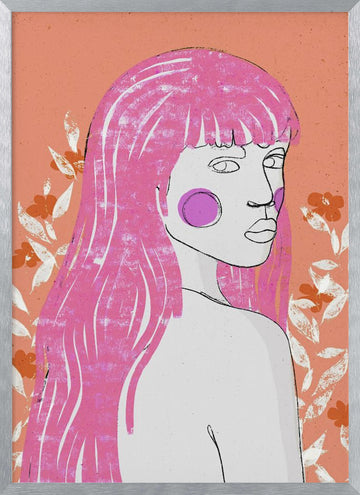 Blossom Gaze | Poster - Silver Frame Interior