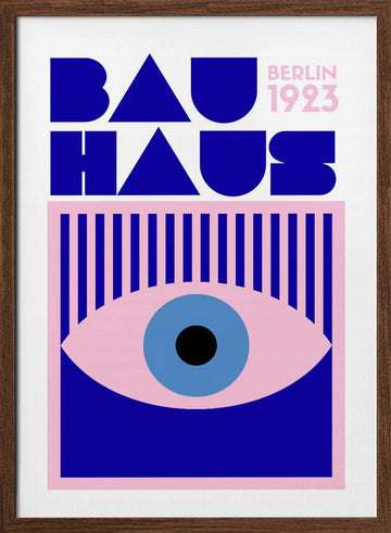 Bauhaus Eye | Poster - Walnut Frame Interior