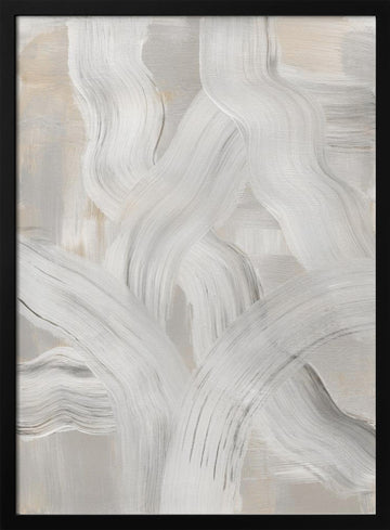 Abstract Brush Strokes 126 | Poster - Black Metal Frame Interior
