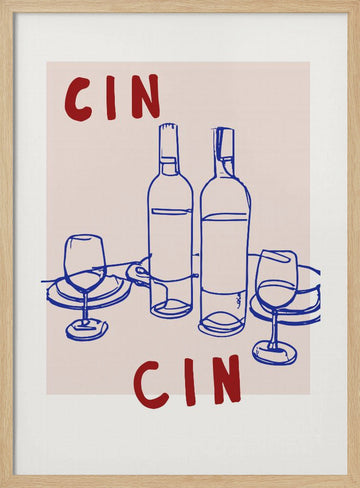 Wine Celebration | Poster - Wood Frame Interior