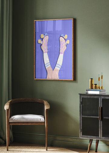 Retro Roller Skates | Poster - Room Interior 2