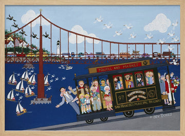 San Francisco Cable Car | Poster - Wood Frame Interior