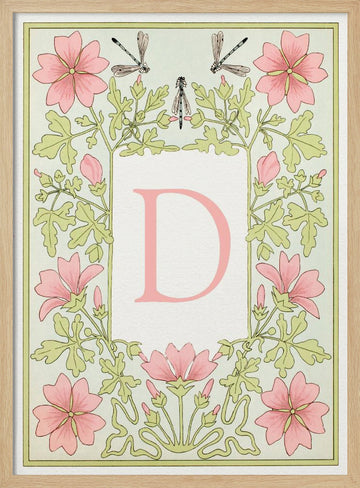 Art Nouveau Floral D | Poster - Wood Frame Interior
