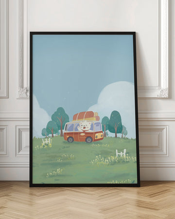 Happy Camper Bear | Poster - Room Interior 1