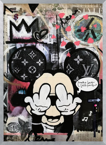 Rebellious Cartoon Attitude | Poster - Silver Frame Interior