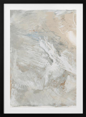 Subtle Flowing Abstract | Poster - Black Metal Frame Interior
