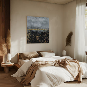 Golden Horizon Abstract | Canvas - Room Interior 2