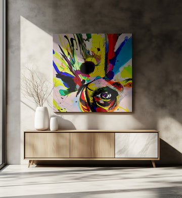 Vibrant Eye Splash | Canvas - Room Interior 2