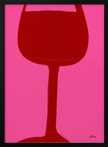 Red Wine | Poster - Black Metal Frame Interior
