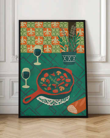 Cozy French Dinner | Poster - Room Interior 1