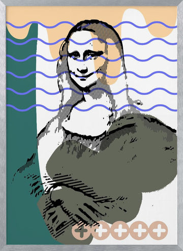 Wavy Mona Lisa Smile | Poster - Silver Frame Interior