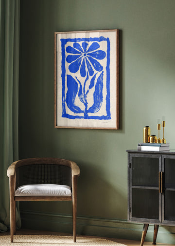 Blue Bloom | Poster - Room Interior 2