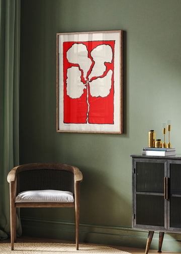 Red Flower | Poster - Room Interior 2