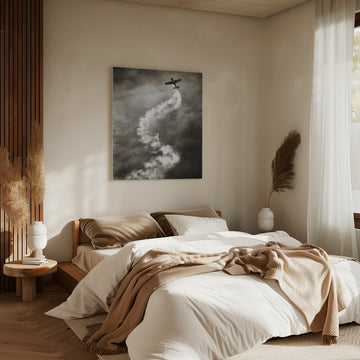 Skyward Smoke Trail | Canvas - Room Interior 2