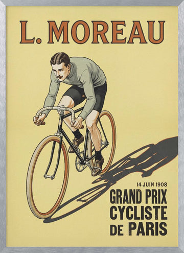 Vintage Cycling Race | Poster - Silver Frame Interior