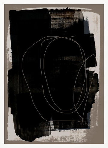Abstract Brush Strokes 180Z | Poster - White Frame Interior
