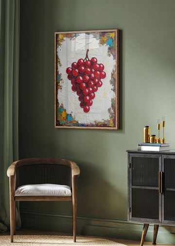 Vibrant Red Grapes | Poster - Room Interior 2