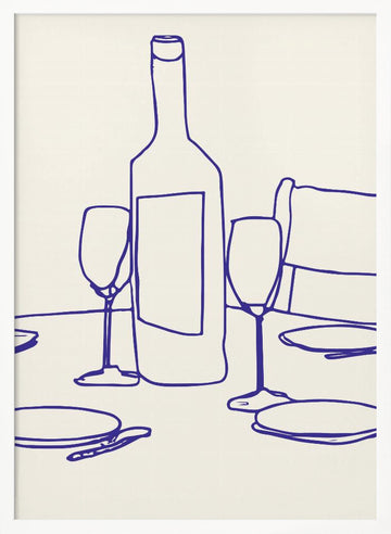 Wine and Dine | Poster - White Frame Interior