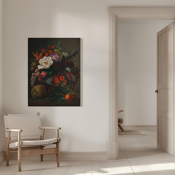 A Vase With Flowers | Canvas - Room Interior 1