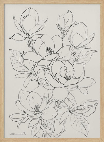 Magnolia Tree | Poster - Wood Frame Interior