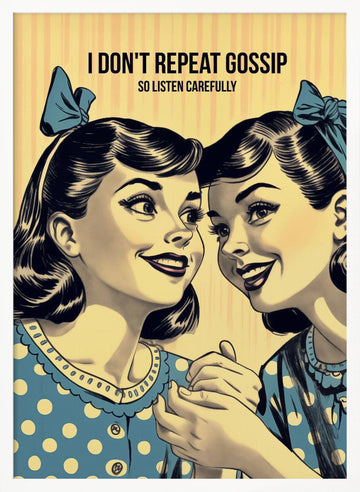 Retro Gossip Girls | Poster - White Frame Interior