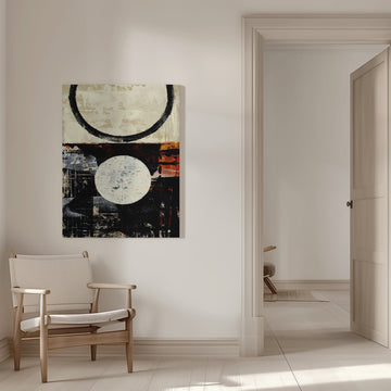 Stark Geometric Circles | Canvas - Room Interior 1