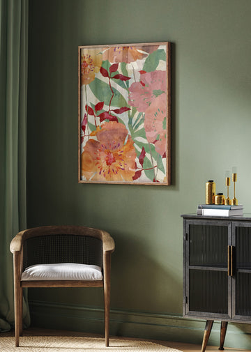 Watercolor Garden Flowers | Poster - Room Interior 2