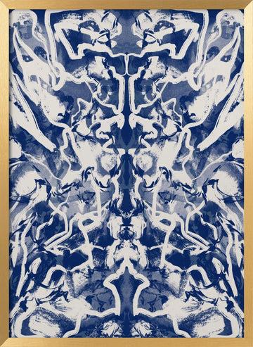 Abstract Fluid Symmetry | Poster - Gold Frame Interior