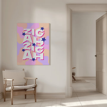 Colorful Zig A Zig Ah | Canvas - Room Interior 1