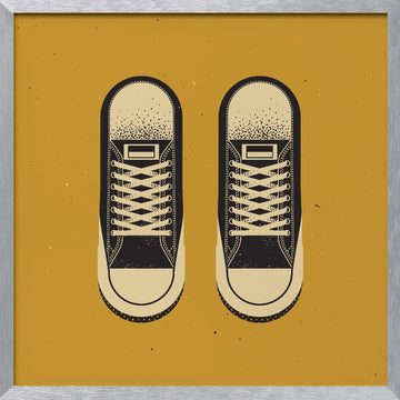 Classic Canvas Sneakers | Poster - Silver Frame Interior