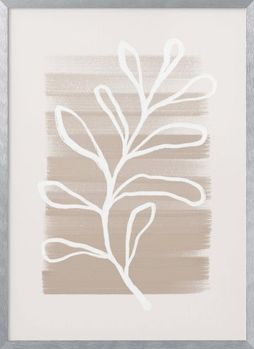 Leafy Whispers | Poster - Silver Frame Interior