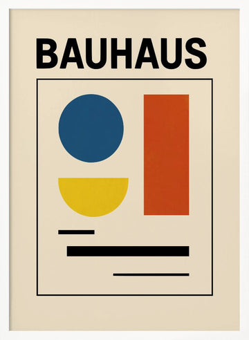 Bauhaus Geometric Shapes | Poster - White Frame Interior