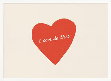 Red Heart Affirmation | Poster - White Frame Interior