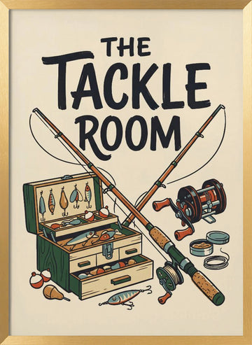Classic Fishing Tackle | Poster - Gold Frame Interior