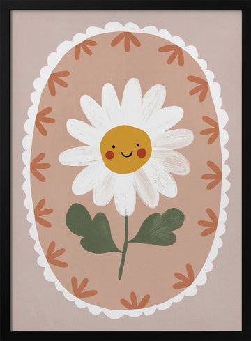 Happyflowerno02 | Poster - Black Metal Frame Interior